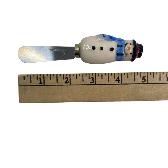 SNOWMAN Serving Bowl Dish Set, Large & Small, With Matching Snowman Spreader - Picture 15 of 15